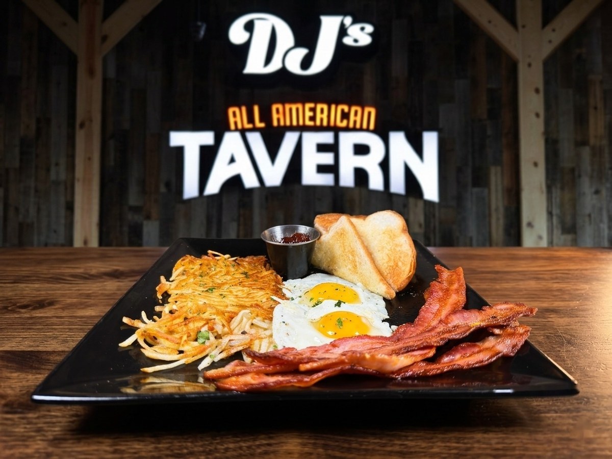 Scratch-made breakfast served 24 hours at DJ's All American Tavern