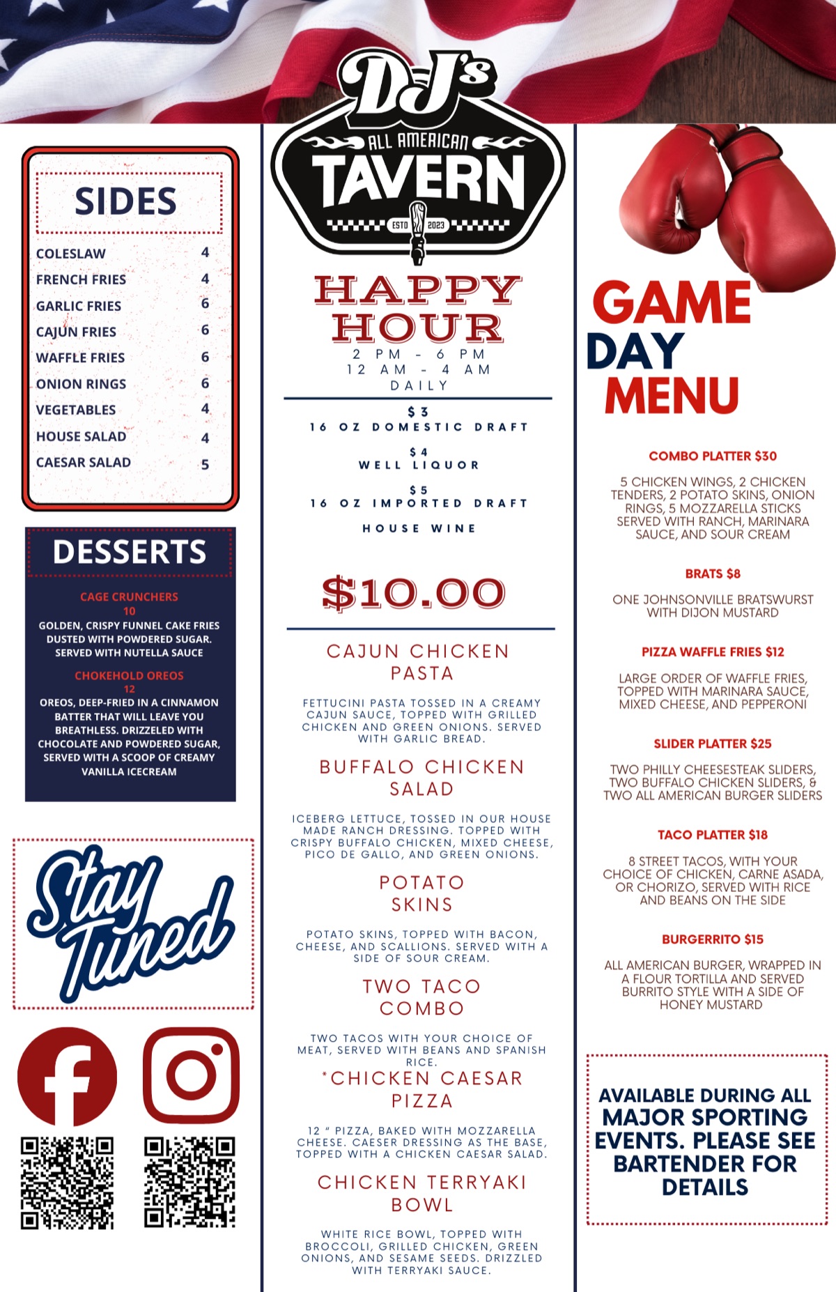 DJ's All American Tavern Menu - Page 2